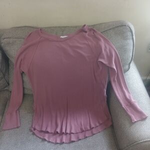 Easel Ribbed Long Sleeve Shirt Size Medium